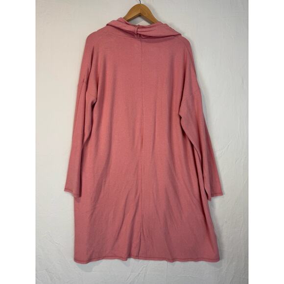 Soft Surroundings Pink Open Front Cardigan Size XL Lightweight Drape Sweater - Picture 2 of 5